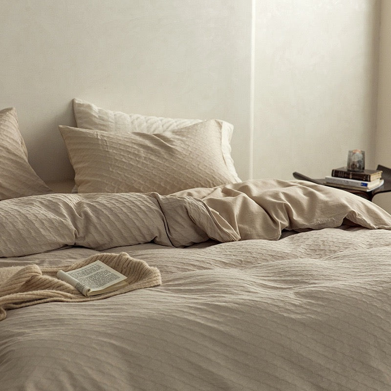 Minimalist Soft Washed Cotton 4-Piece Bedding Set