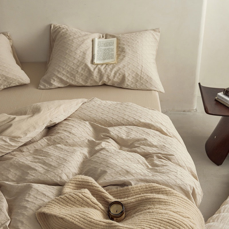 Minimalist Soft Washed Cotton 4-Piece Bedding Set