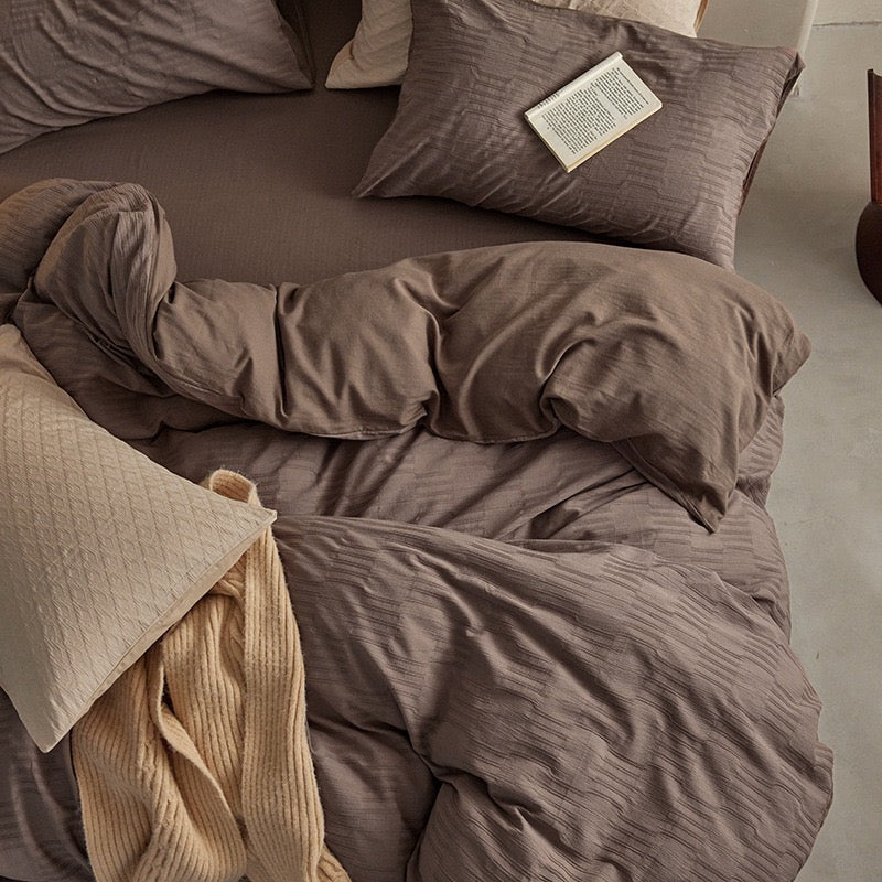 Minimalist Soft Washed Cotton 4-Piece Bedding Set