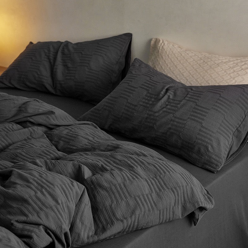Minimalist Soft Washed Cotton 4-Piece Bedding Set