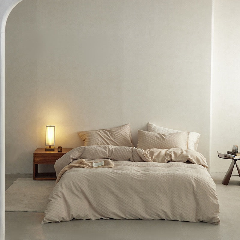 Minimalist Soft Washed Cotton 4-Piece Bedding Set