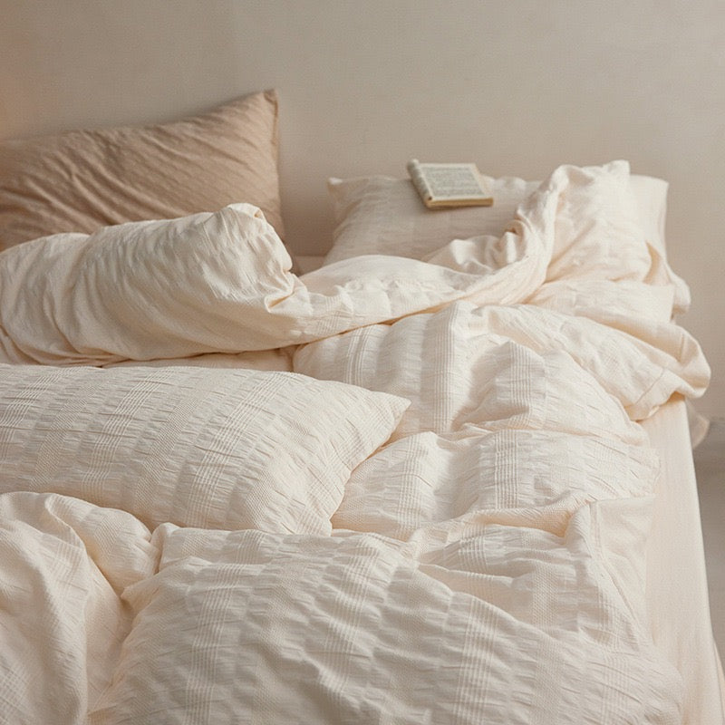 Minimalist Soft Washed Cotton 4-Piece Bedding Set
