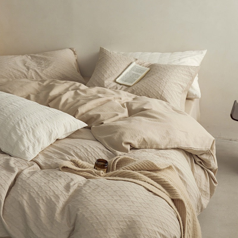 Minimalist Soft Washed Cotton 4-Piece Bedding Set