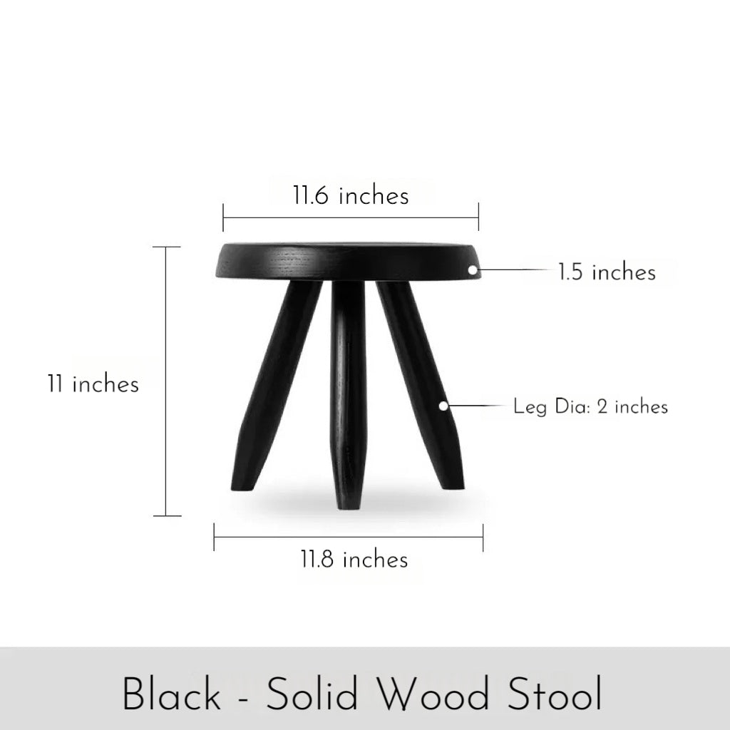 Ausique Decor Handcrafted Solid Hardwood Tripod Stool