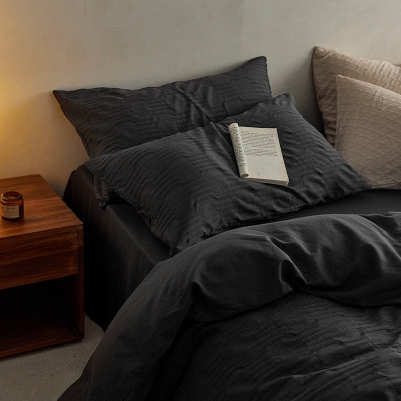 Minimalist Soft Washed Cotton 4-Piece Bedding Set