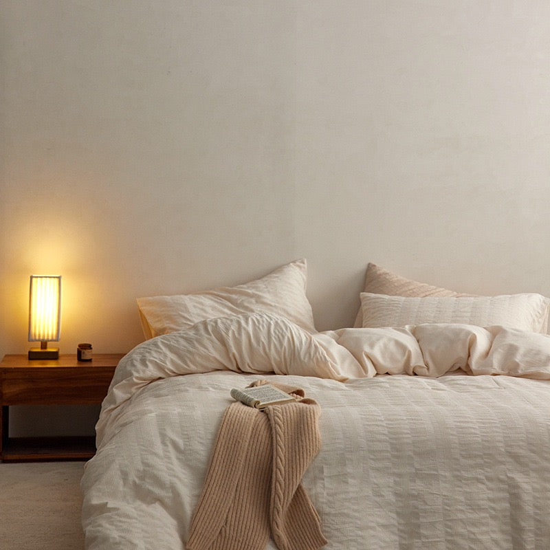 Minimalist Soft Washed Cotton 4-Piece Bedding Set
