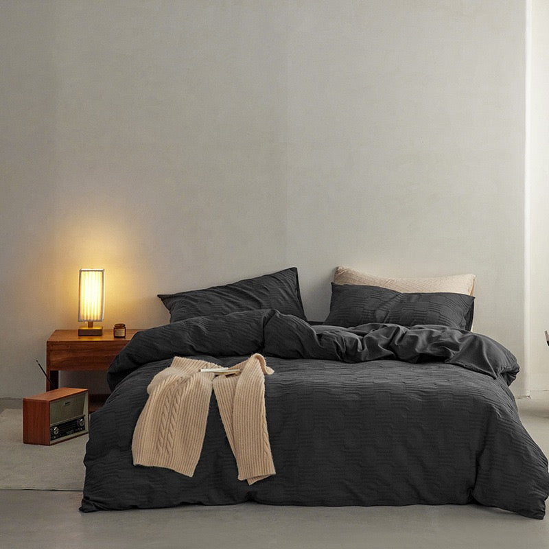 Minimalist Soft Washed Cotton 4-Piece Bedding Set