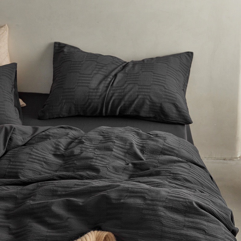 Minimalist Soft Washed Cotton 4-Piece Bedding Set