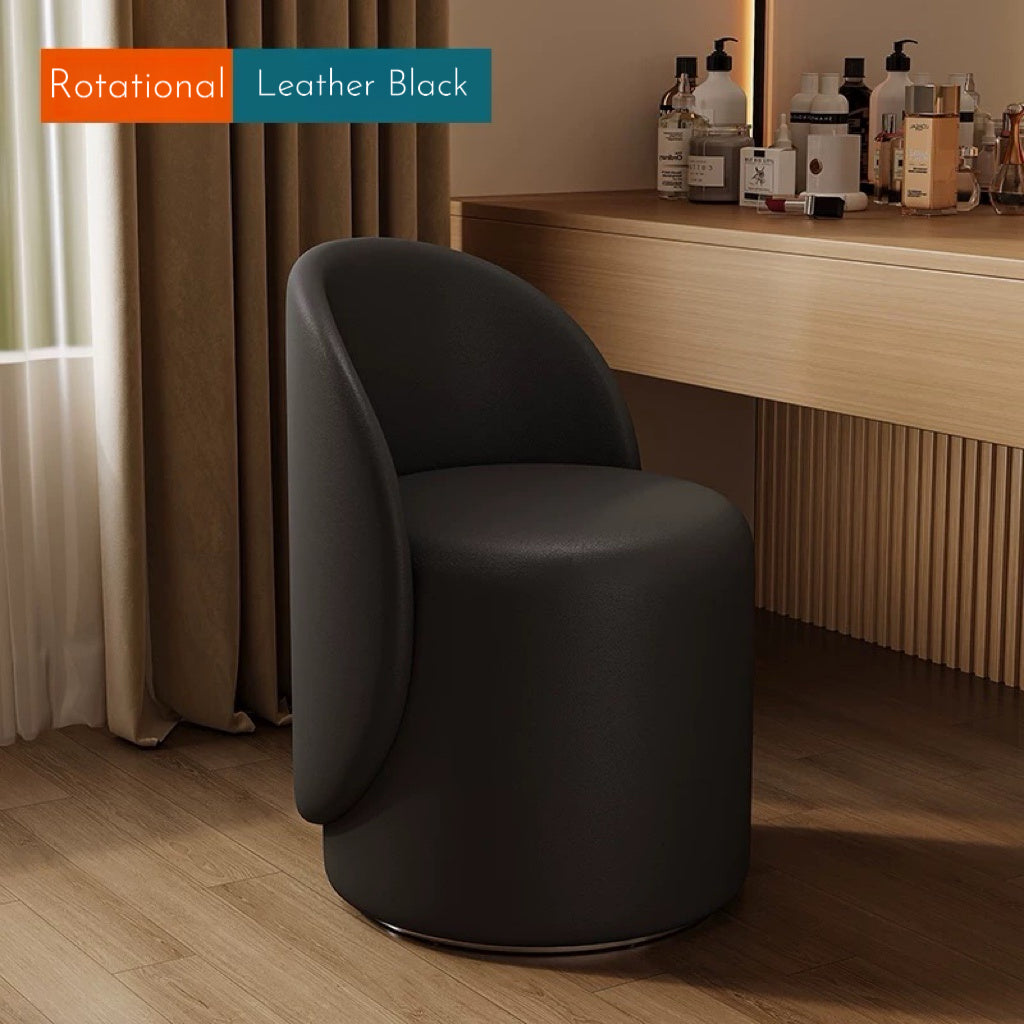 Modern Sherpa Vanity Rotational Chair Soft Padded Accent Chair