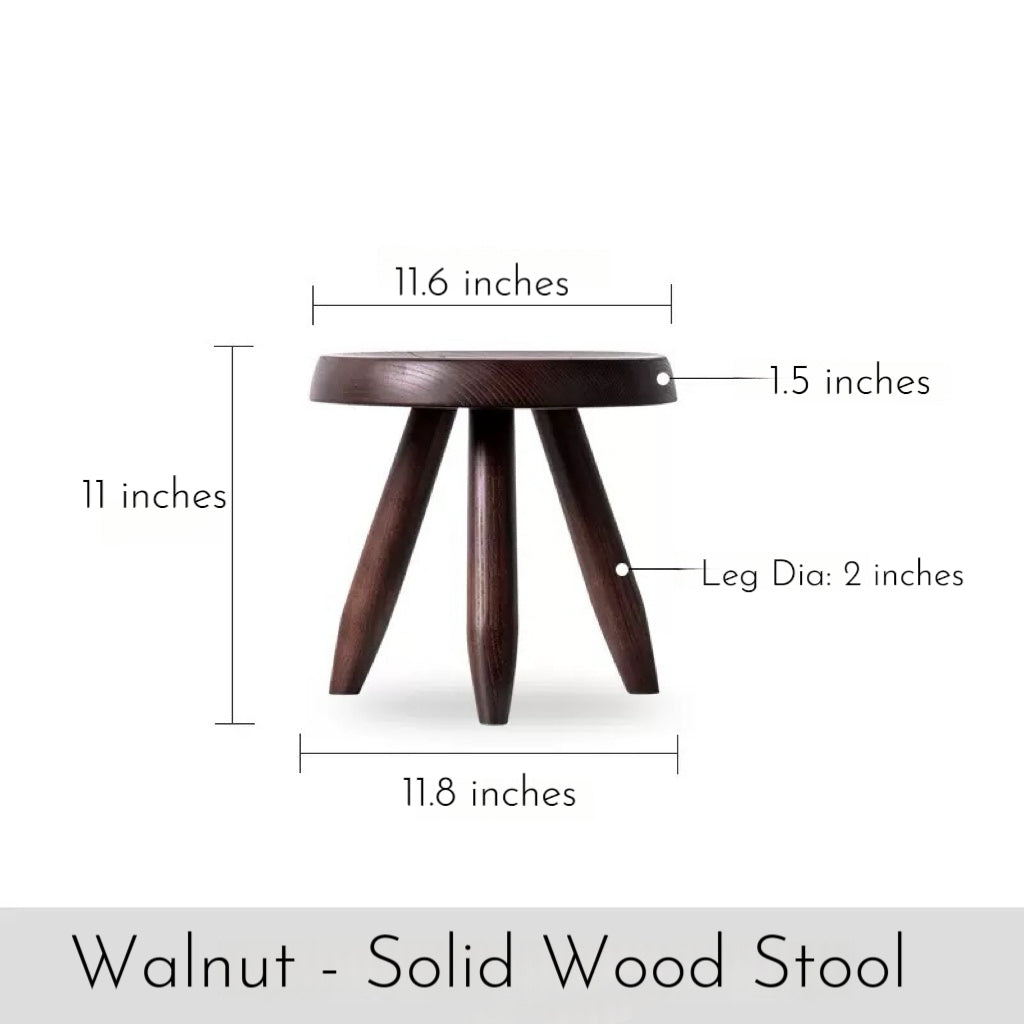 Ausique Decor Handcrafted Solid Hardwood Tripod Stool