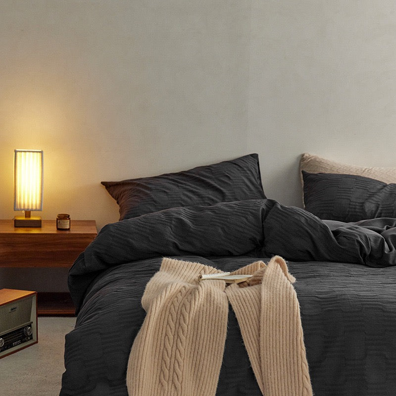 Minimalist Soft Washed Cotton 4-Piece Bedding Set