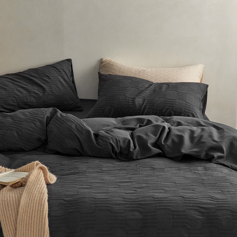 Minimalist Soft Washed Cotton 4-Piece Bedding Set