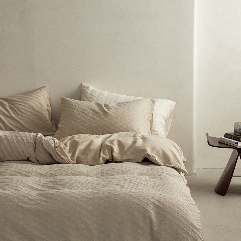 Minimalist Soft Washed Cotton 4-Piece Bedding Set