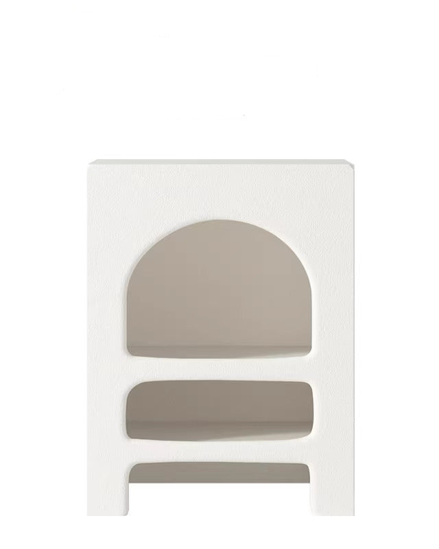 Ausique Decor Cave Boho Side Table Textured Nightstand
